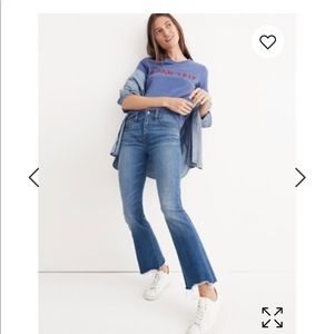 🔥Madewell Cali Demi boot jeans - destructed hem